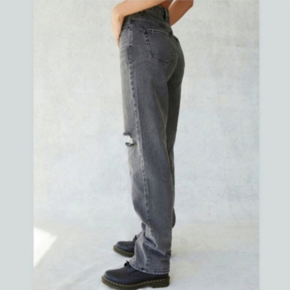 Pacsun Washed Black High Rise Distressed Ripped 90s Boyfriend Jeans - Picture 3 of 11